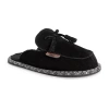 Muk Luks Cosette Womens Memory Foam Slip-on Slippers In Black