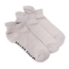 Muk Luks Cotton Compression Ankle Socks 3 Pair Pack In Gray