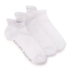 Muk Luks Cotton Compression Ankle Socks 3 Pair Pack In White