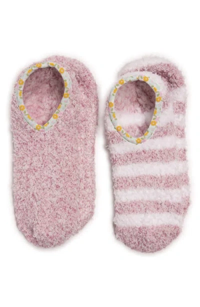 Muk Luks Cozie Assorted 2-pack Footie Socks In Pink