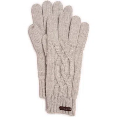 Muk Luks Cozy Eyelash Yarn Gloves In Neutral