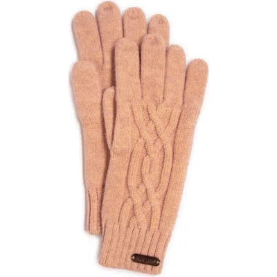Muk Luks Cozy Eyelash Yarn Gloves In Pink