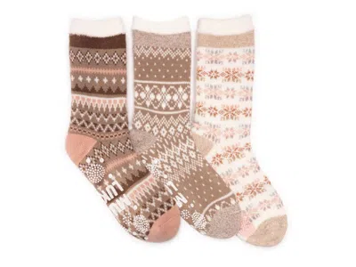 Muk Luks Cozy Lined Lounge Boot Socks 3 Pack In Multi