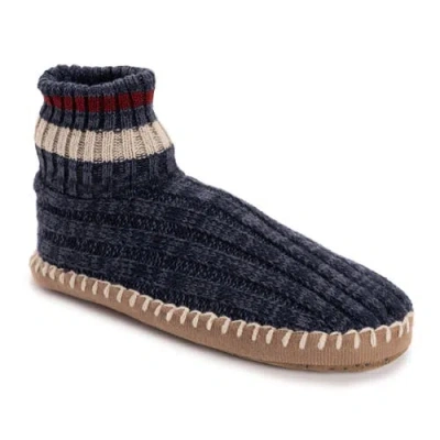 Muk Luks Cuff Bootie Slipper In Blue