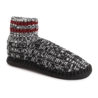 Muk Luks Cuff Bootie Slipper In Grey