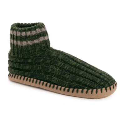 Muk Luks Cuff Bootie Slipper In Green