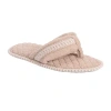 Muk Luks Darlene Thong Womens Memory Foam Slip-on Slippers In Brown