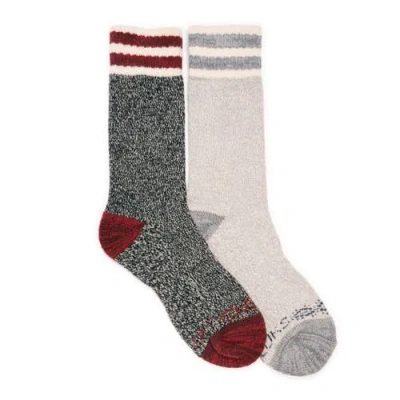 Muk Luks Dream Step Cozy Crew Sock 2 Pair Pack In Multi