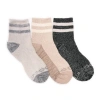 Muk Luks Dream Step Cozy Mini Crew Sock 3 Pair Pack In Multi