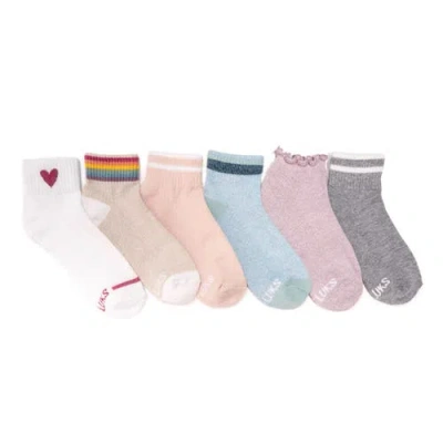 Muk Luks Dream Step Mini Crew Socks 6 Pair Pack In Multi