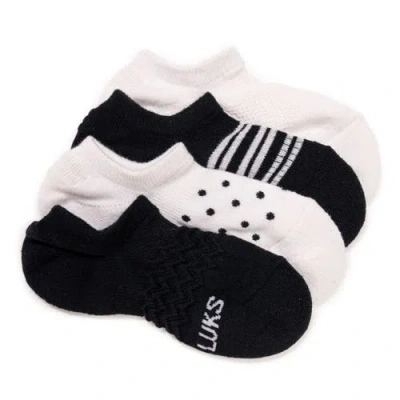 Muk Luks Dream Step No Show Sock Liner, 4 Pair Pack In Black