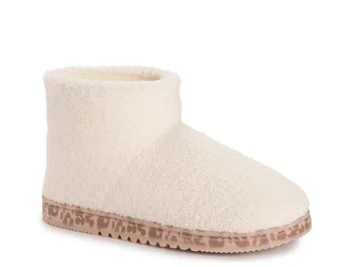 Muk Luks Fabiola Bootie Slipper In White