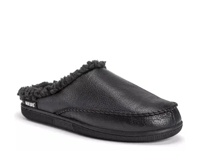 Muk Luks Faux Leather Clog Slipper In Black