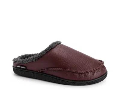 Muk Luks Faux Leather Clog Slipper In Brown