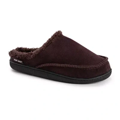 Muk Luks Faux Suede Clog Mens Memory Foam Slip Resistant Slip-on Slippers In Brown