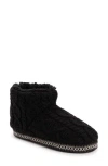 Muk Luks Favina Faux Shearling Slipper In Black Cable