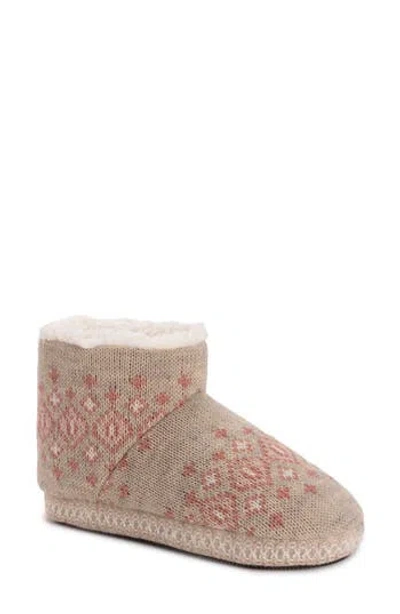 Muk Luks Favina Faux Shearling Slipper In Brown