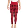 Muk Luks Fleece Lined Leggings In Red