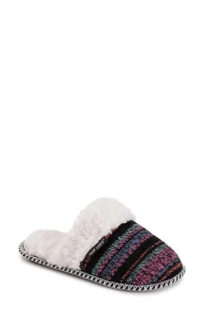 Muk Luks Frida Faux Fur Lined Scuff Slipper In Multi