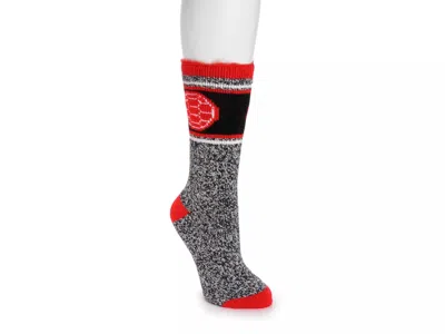 Muk Luks Game Day Unisex Heat Retainer Crew Socks In Gray