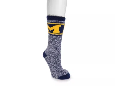 Muk Luks Game Day Unisex Heat Retainer Crew Socks In Multi