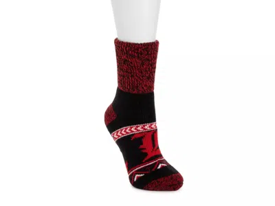 Muk Luks Game Day Unisex Heat Retainer Short Crew Socks In Black