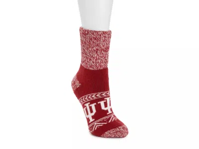 Muk Luks Game Day Unisex Heat Retainer Short Crew Socks In Red