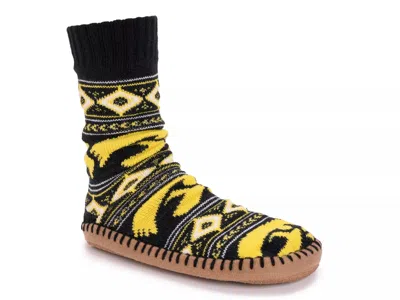 Muk Luks Game Day Unisex Slipper Socks In Yellow