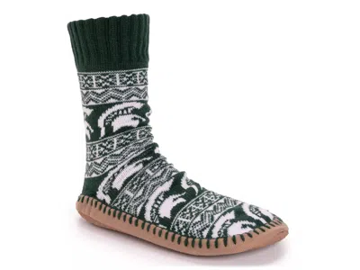 Muk Luks Game Day Unisex Slipper Socks In Green