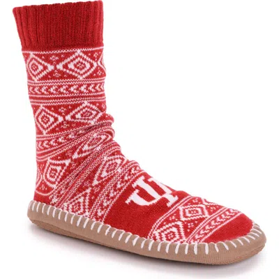 Muk Luks Gameday Slipper Socks In Red