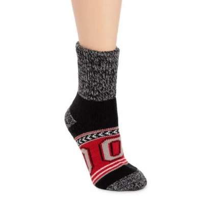 Muk Luks Gameday Unixex Short Heat Retainer Socks In Black