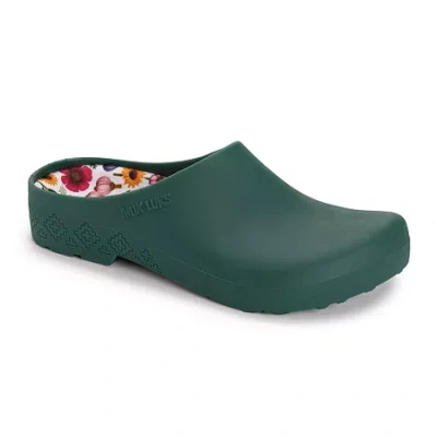 Muk Luks Garden Womens Round Closed Toe Clogs In Green