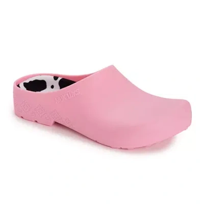Muk Luks Garden Womens Round Closed Toe Clogs In Pink