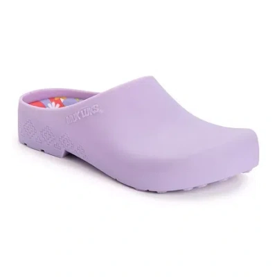 Muk Luks Garden Womens Round Closed Toe Clogs In Purple