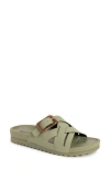 Muk Luks Grand Shayna Slide Sandal In Light Olive