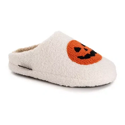Muk Luks Halloween Slipper Womens Memory Foam Slip-on Slippers In White