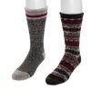 Muk Luks Heat Retainer Socks 2 Pair Pack In Multi