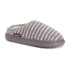 Muk Luks Jana Slipper Womens Memory Foam Slip-on Slippers In Gray