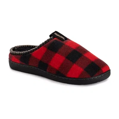 Muk Luks Jaydon Clog Mens Memory Foam Slip Resistant Slip-on Slippers In Red