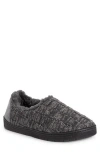 Muk Luks John Faux Shearling Lined Slipper In Cinder/dark Grey Heather