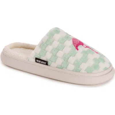 Muk Luks Joss Faux Shearling Lined Slipper In Multi
