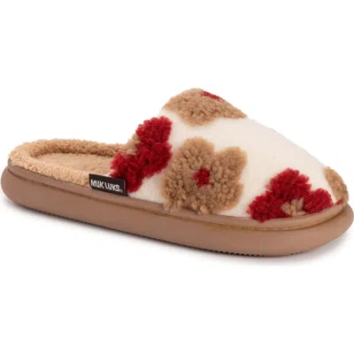 Muk Luks Joss Faux Shearling Lined Slipper In Brown