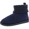 Muk Luks Laurel Womens Knit Faux Suede Winter & Snow Boots In Blue