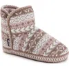 Muk Luks Leigh Bootie Slipper In Pink
