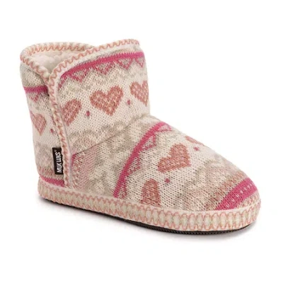 Muk Luks Leigh Slipper Womens Memory Foam Slip-on Slippers In Pink