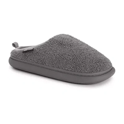 Muk Luks Lewis Clog Mens Memory Foam Slip Resistant Slip-on Slippers In Gray