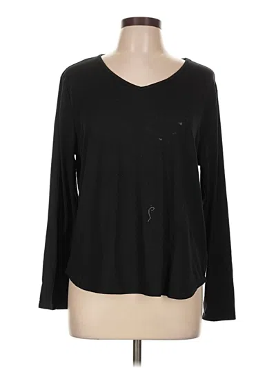 Pre-owned Muk Luks Long Sleeve T-shirt In Black