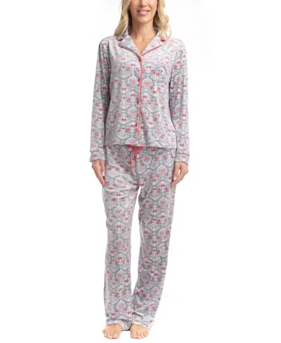 Muk Luks Lovely Gems Pj Set In Dainty Damask