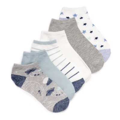 Muk Luks Low Cut Novelty Socks, 6 Pair Pack In Blue