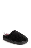 Muk Luks Luan Faux Shearling Clog Slipper In Solid Black
